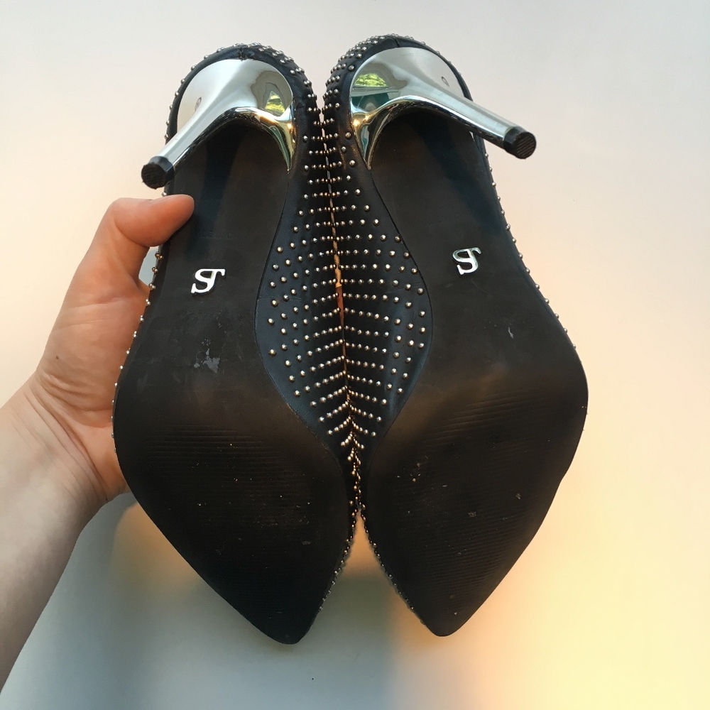 Supertrash Pia Studded Heeled Court Shoes - Picture 7 of 8